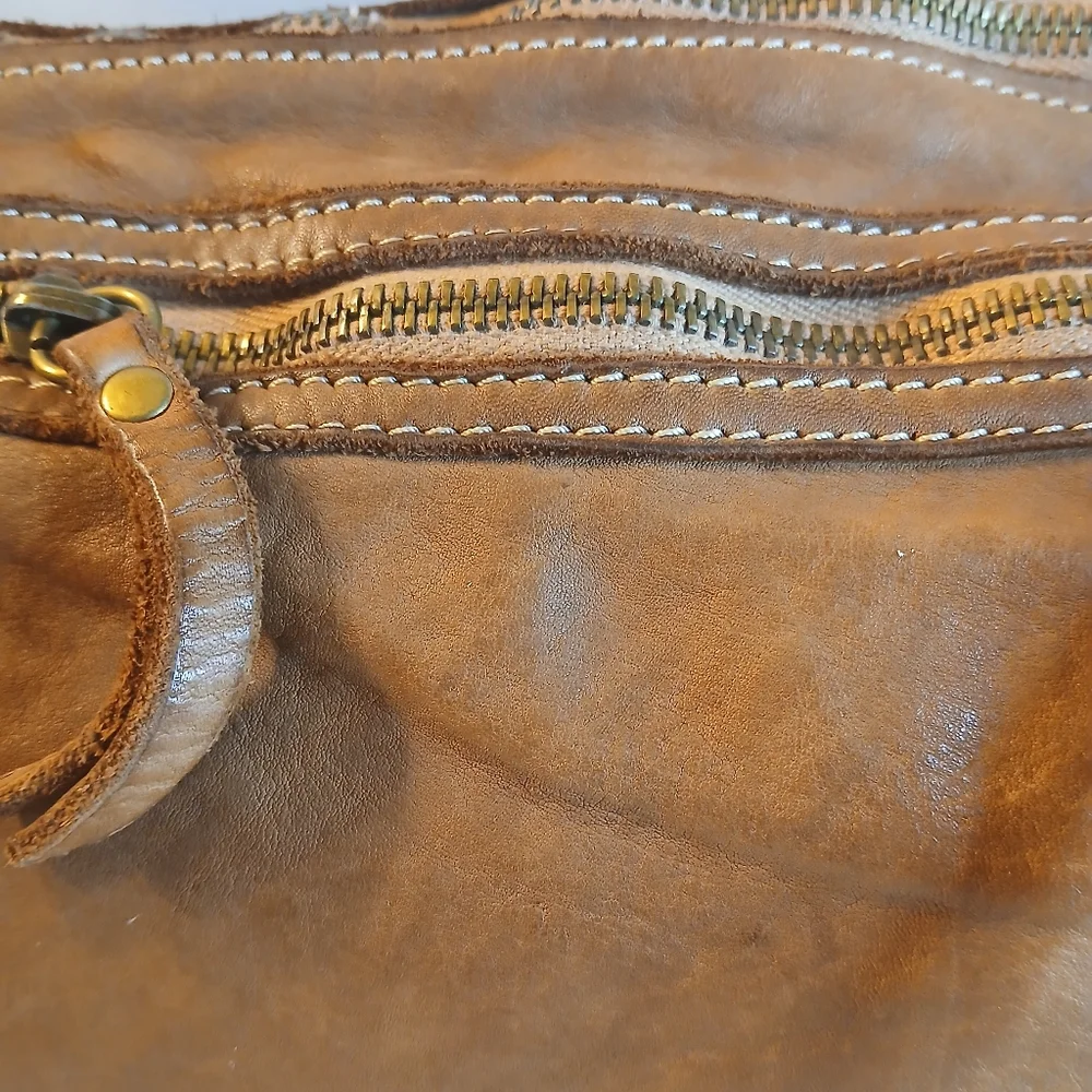 Costanza Rota Brown Woven Italian Leather Messenger Crossbody Bag